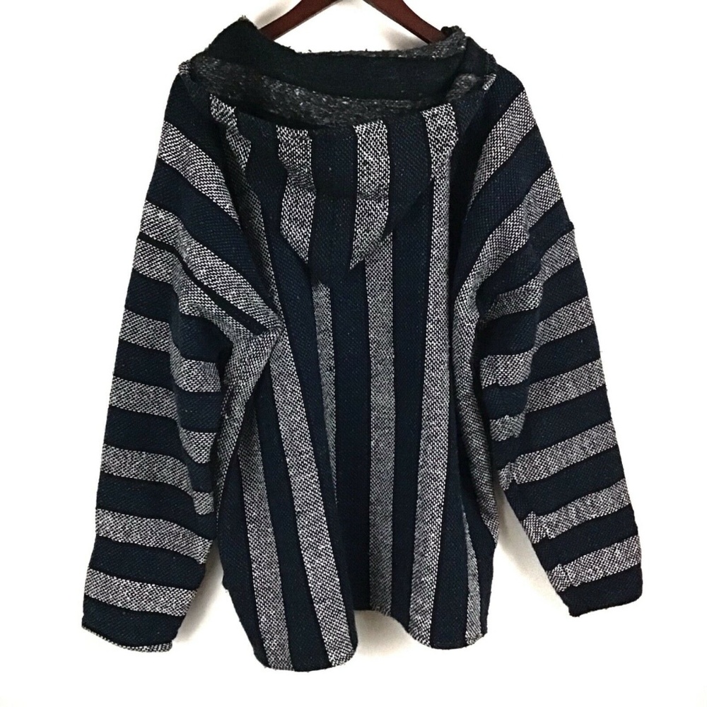 Men's Vintage Poncho Mexico Baja Drug Rug XL - Picture 3 of 5